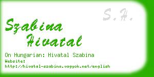 szabina hivatal business card
